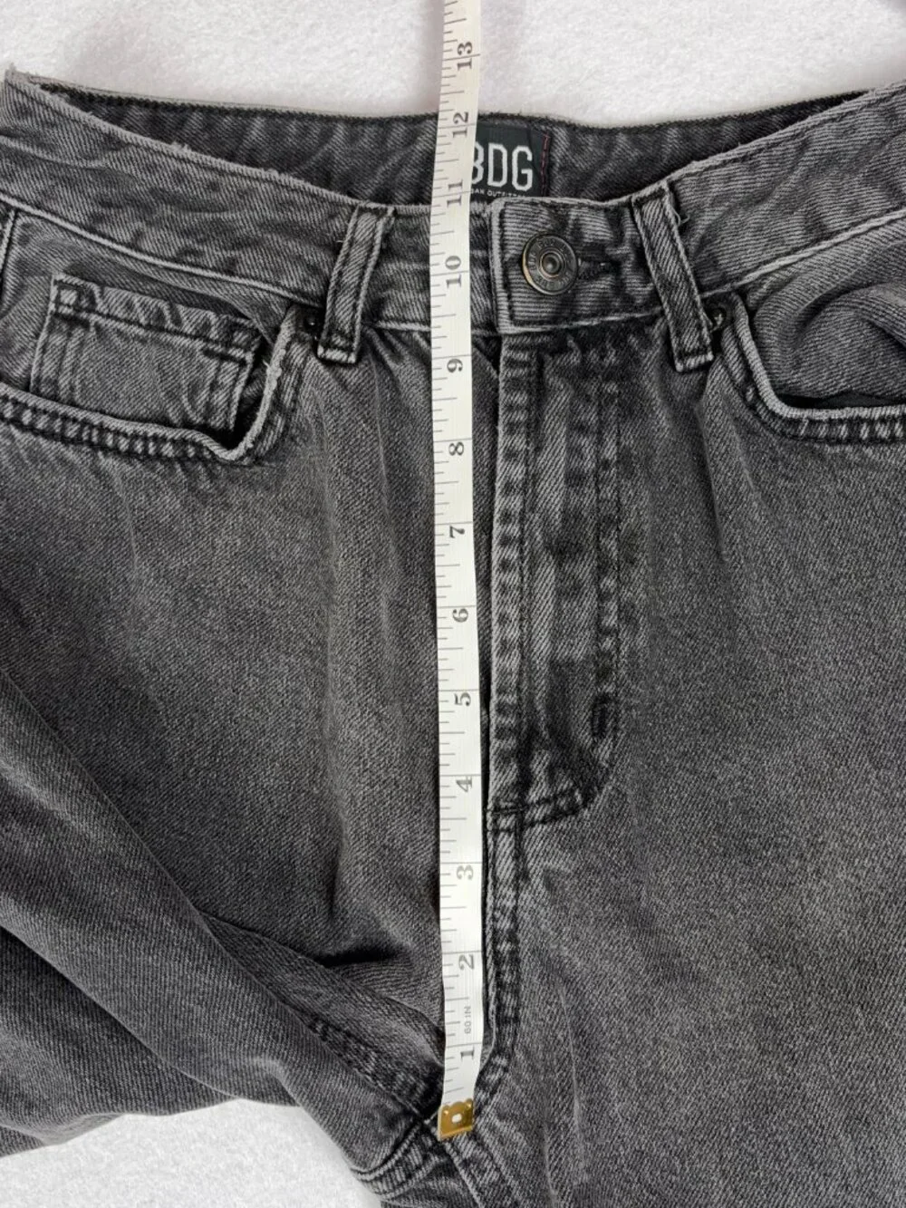 BDG Urban Outfitters Mom Jeans Women's W27 Black Distressed High Rise Grunge Y2K